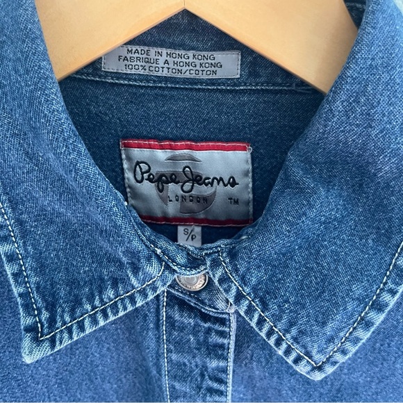 Vintage Pepe Jeans London Denim Button Down Shirt - Picture 8 of 9